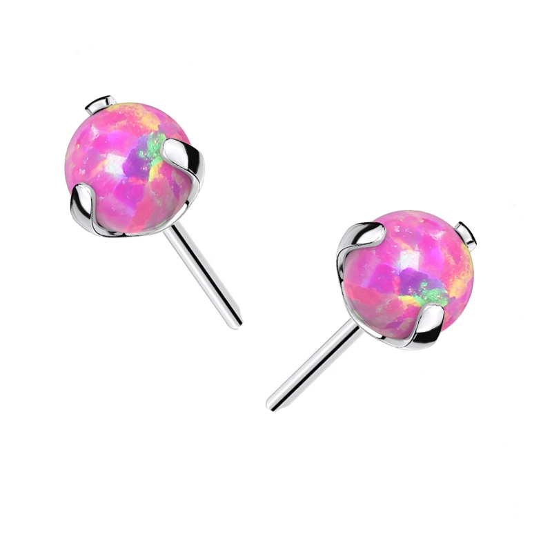 Threadless Ball Prong - Titanium - Blue Lotus