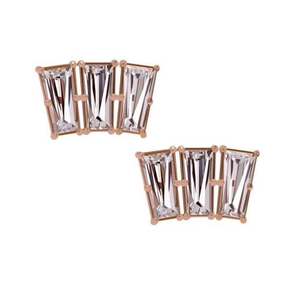 Tapered Baguette Fan - 18k Gold