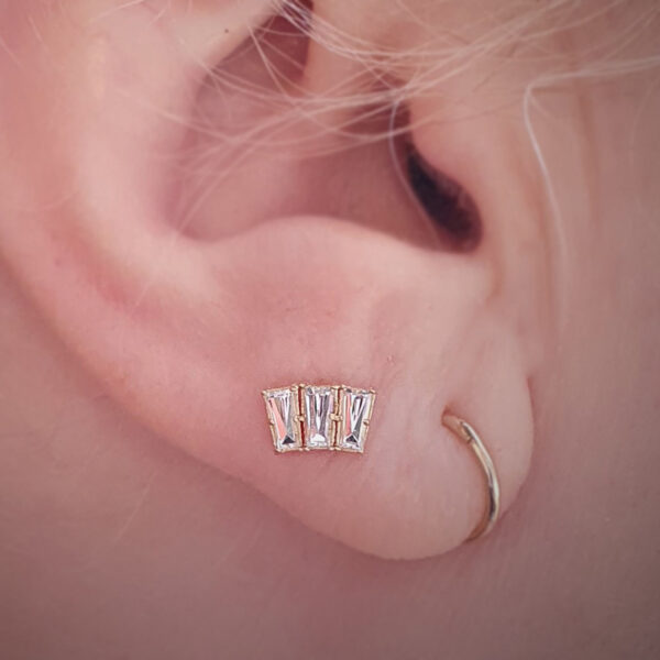Tapered Baguette Fan - 18k Gold - Image 2