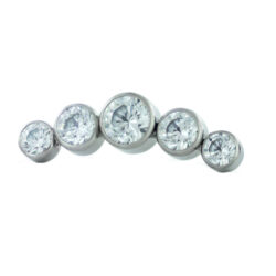 Five Gem Arc Cluster - Titanium