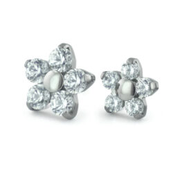 Five Gem Flower - Titanium