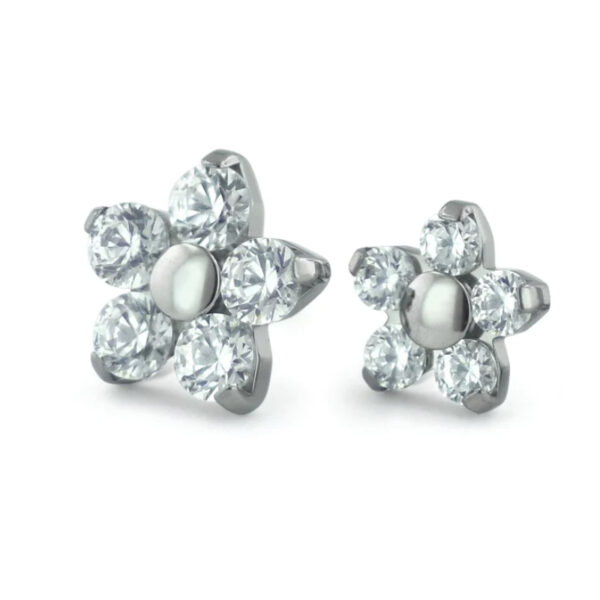 Five Gem Flower - Titanium