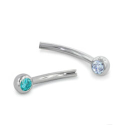Threadless side-set curved shaft - Titanium