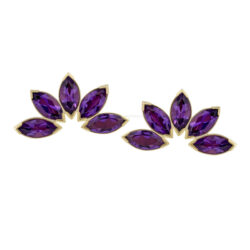 Five Gem Marquise Fan (threaded) - 18k Gold