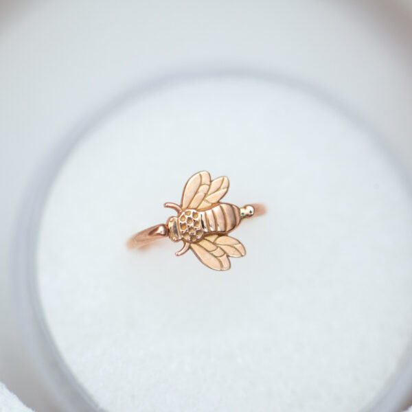Bee Ring - 14k Gold - Image 4