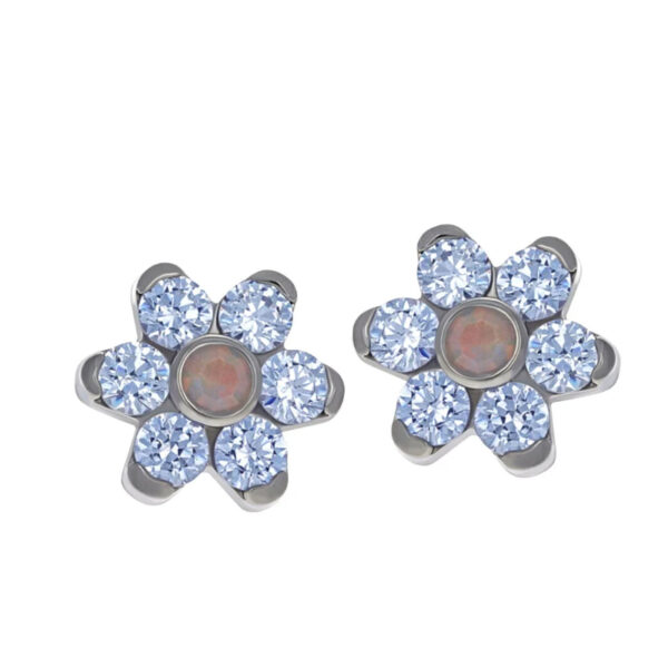 Seven Gem Flower - Titanium
