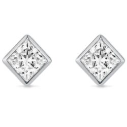 Princess Cut Bezel - 14k Gold