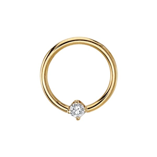 Fixed 2mm Prong Seam Ring - 14k Gold
