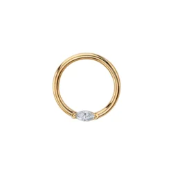 Marquise V Prong Seam Ring - 14k Gold