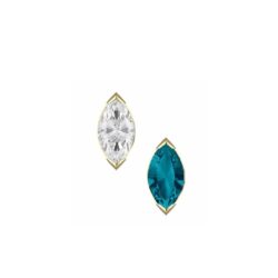 Threaded Marquise Bezel - 18k Gold