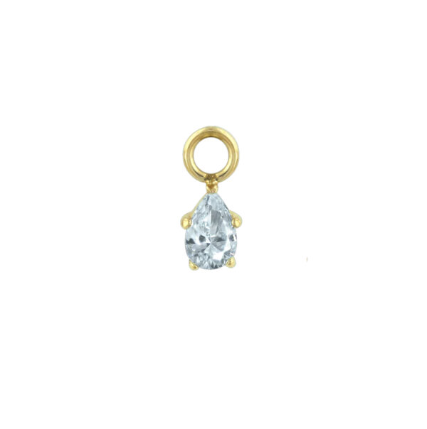 Pear Charm - 18k Gold