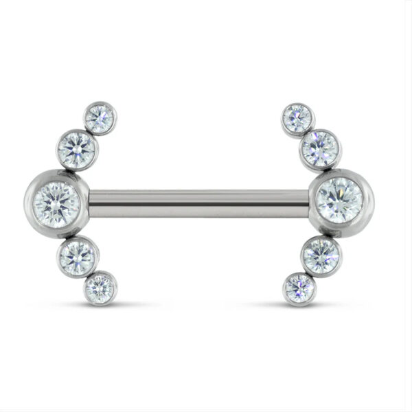 Side set gem cluster- Titanium - Image 3