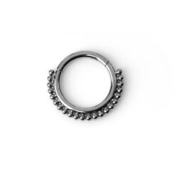 Beaded Hinge Ring - Titanium