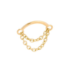 Hidden Helix Double Rolo Chain - 14k Gold