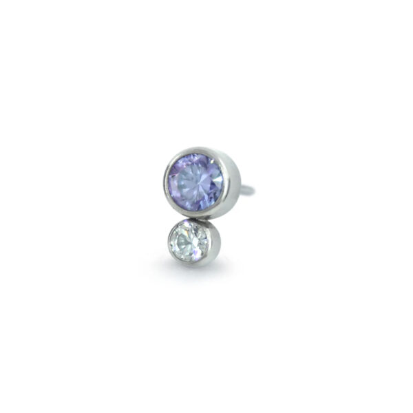 Two Gem Cluster - Titanium