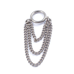 Chained Waterfall Hinge Ring - Titanium