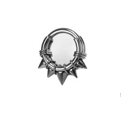 Five Spike Hinge Ring - Titanium