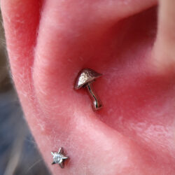 Alternative view of Fun Guy Mushroom - 18k Gold - threaded