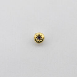 Flat Gem Star - 14k Gold