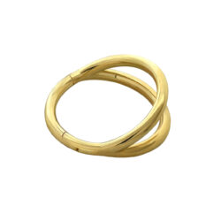 Double Hoop Clicker - 18k Gold