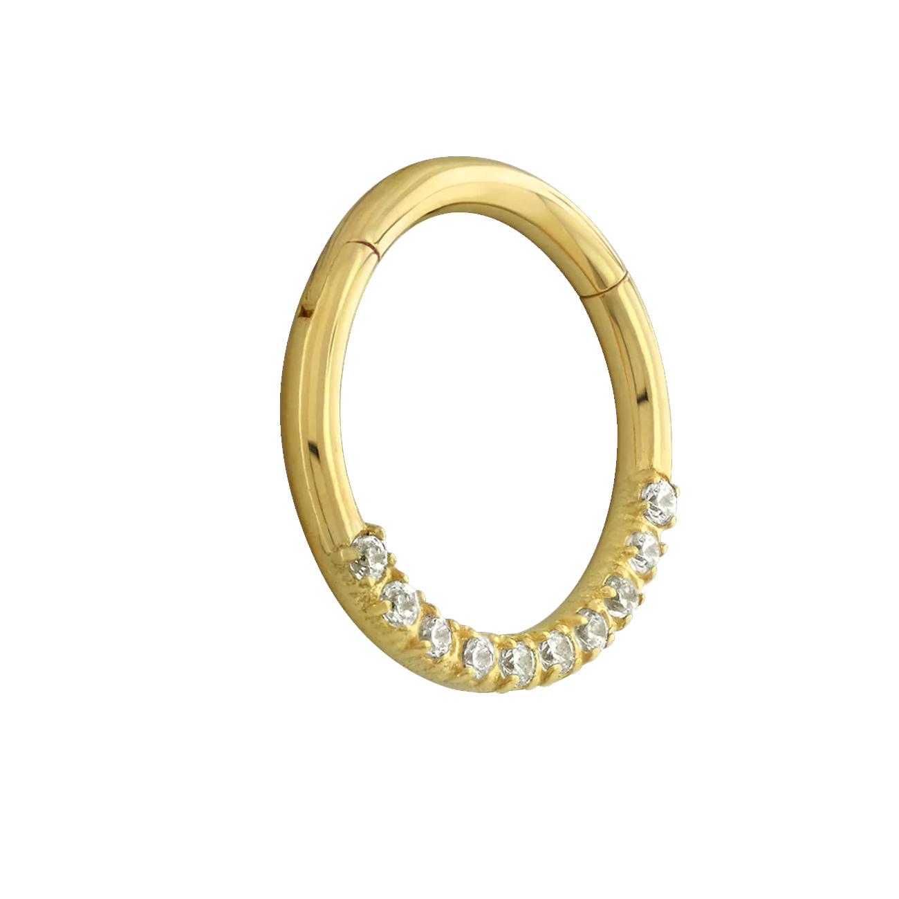 Front Facing Gemmed Clicker - 18k Gold
