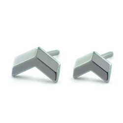 Chevron End - Titanium