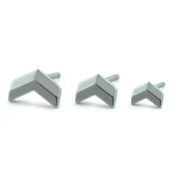 Chevron End - Titanium
