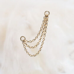 The Wolf Triple Accent Chain - 18k Gold