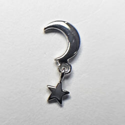 Moon/Star Dangle - Titanium