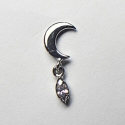 Moon/Marquise Dangle - Titanium